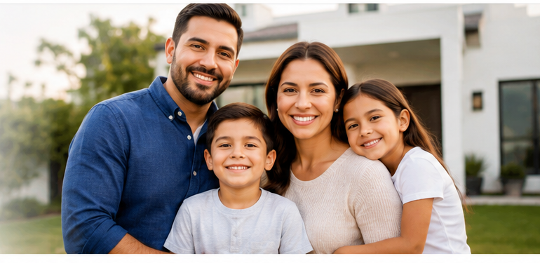 Family reviewing insurance resources together
