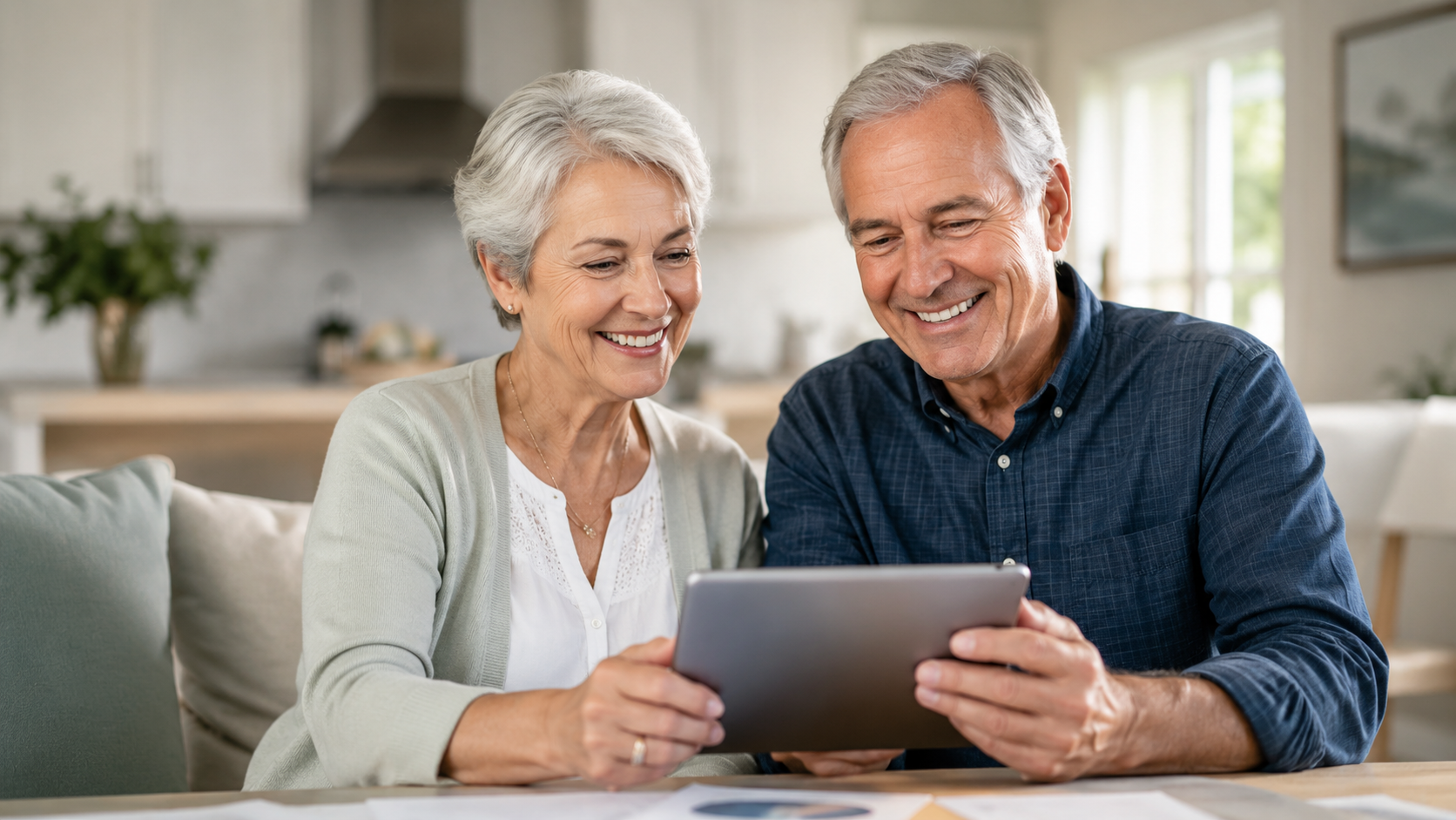 Couple reviewing their plans together
